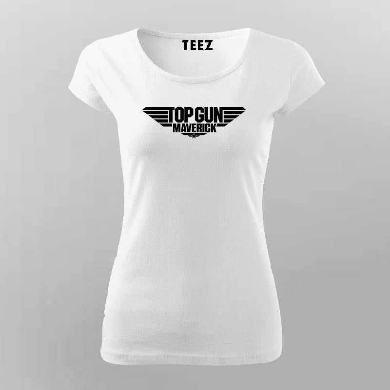 Hot Press Apparel Women's Short Sleeve V-Neck T-Shirt - Top Gun