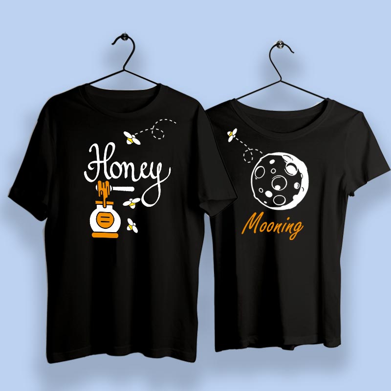 Honey Mooning Shirts Couple T Shirt Couple Tees Love Tshirts Bee Gift  Anniversary Honey Moon Gift Tee 
