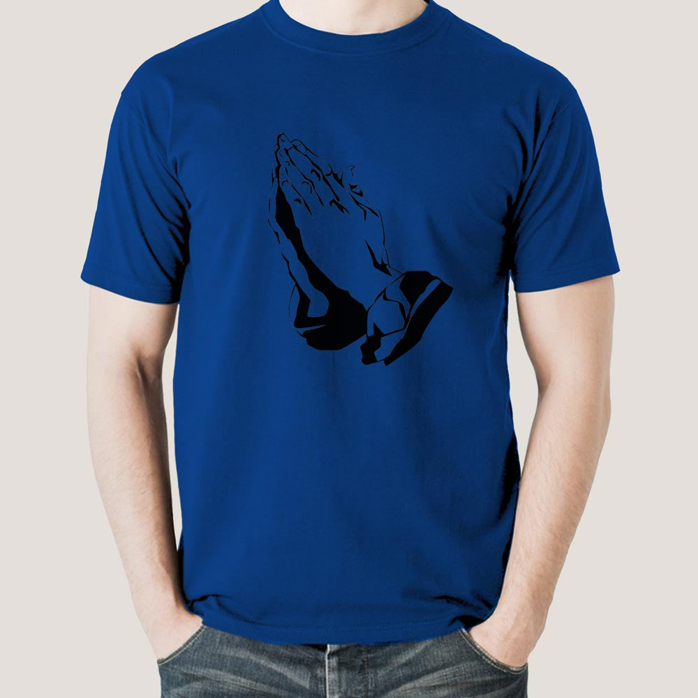 Praying Hands Mens Christian T Shirt