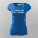 Alias Please="sudo" Funny Programming T-Shirt For Women