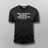 When I Wrote This Code Only God And I Understood Funny Programming T-shirt For Men