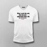 When I Wrote This Code Only God And I Understood Funny Programming T-shirt For Men