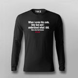 When I Wrote This Code Only God And I Understood Funny Programming T-shirt For Men