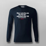 When I Wrote This Code Only God And I Understood Funny Programming T-shirt For Men