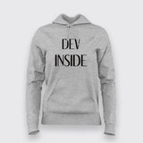 Dev Inside Cool Programming  T-Shirt For Women