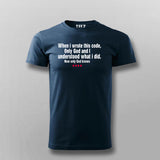 When I Wrote This Code Only God And I Understood Funny Programming T-shirt For Men