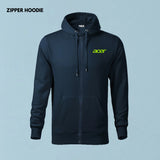 Acer Chest Logo Cotton & Zip Hoodies - Sleek Tech Gear