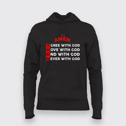 Amen Hoodie for Women - Faith-Inspired Style