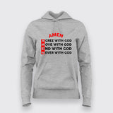 Amen Hoodie for Women - Faith-Inspired Style