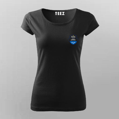 AzureArchitectBlackHalfSleeveTShirtForWomenAzureArchitectBlackHalfSleeveTShirtForWomen