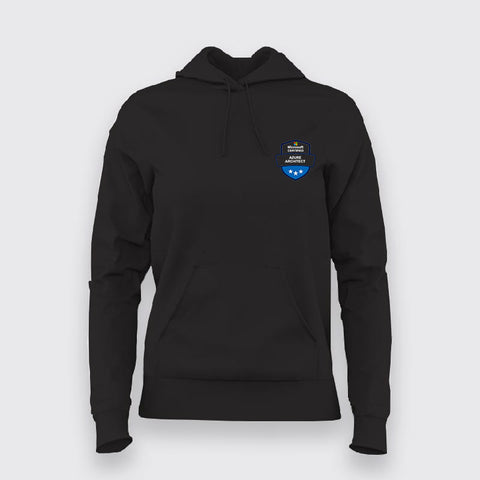 AzureArchitectBlackHoodieForWomen