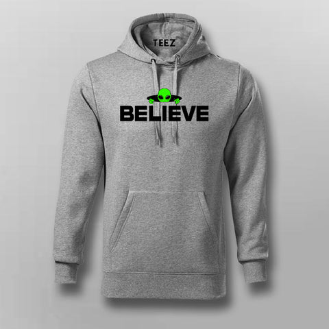 Believe grey hoodie for men