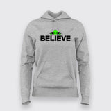 Believe Space T-Shirt for Women - Inspire Cosmic Dreams