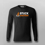 Stuck Overflow T-Shirt For Men – Funny Programmer & Developer