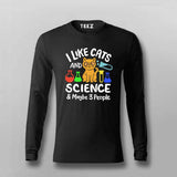 I Like Cats, Science & Maybe 3 People T-Shirt For Men