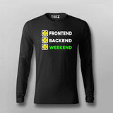 Frontend, Backend, Weekend T-Shirt For Men – Funny Developer