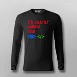 I'm Silently Judging Your Code T-Shirt For Men - Funny Programmer