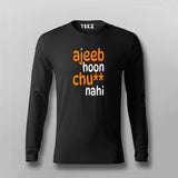 ajeeb hoon Black full Sleeve T Shirt For Men