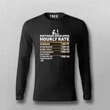 Software Developer Hourly Rate T-Shirt for Men-Funny Coder Tee