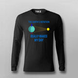 Funny Science T-Shirt for Men - The Earth's Rotation Humor Tee