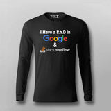 Google & Stack Overflow T-Shirt For Men - Funny Coder