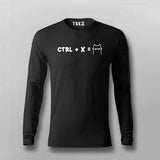 "Ctrl + X = Shortcat" Funny Men's T-Shirt for Cat Lovers