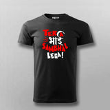 tera bhai black Half Sleeve T Shirt For Men