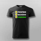 Frontend, Backend, Weekend T-Shirt For Men – Funny Developer