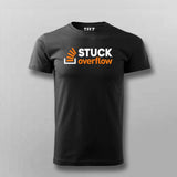 Stuck Overflow T-Shirt For Men – Funny Programmer & Developer