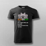 mumbaikar Black Half Sleeve T Shirt For Men