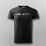 "Ctrl + X = Shortcat" Funny Men's T-Shirt for Cat Lovers