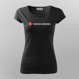 Turkish Airlines Logo T-Shirt For Women