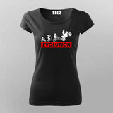 Bike Evolution T-Shirt For Women - Biker's Journey