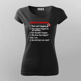 6 Stages of Debugging T-Shirt For Women – Funny Programmer