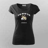 To Be and Not To Be T-Shirt for Women - Funny Pirate Cat Tee