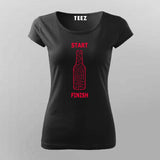 Beer Maze T-Shirt for Women – Fun Drinking Puzzle Tee India