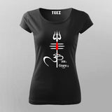 Om Namah Shivaya Mahadev T-Shirt For Women- Spiritual Elegance