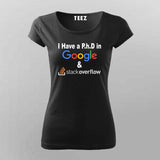 Google & Stack Overflow T-Shirt For Women - Funny Coder