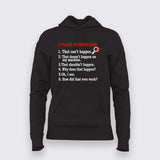 6 Stages of Debugging T-Shirt For Women – Funny Programmer