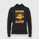 Saturn Undefeated Solar System Hula Hoop Champ Hoodie For Women