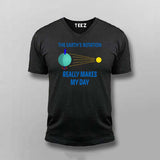 Funny Science T-Shirt for Men - The Earth's Rotation Humor Tee