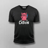 Funny Chemistry Cat T-Shirt For Men | Cation Science