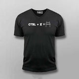 "Ctrl + X = Shortcat" Funny Men's T-Shirt for Cat Lovers