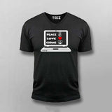 Peace Love Coding T-Shirt For Men – Programmer’s Essential Wear