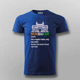 mumbaikar Blue Half Sleeve T Shirt For Men