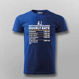 Software Developer Hourly Rate T-Shirt for Men-Funny Coder Tee