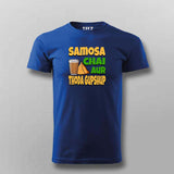 Samosa Chai & Gupshup T-Shirt  For Men - Fun Desi Vibes