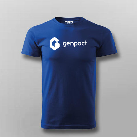 genpact Blue Half Sleeve T Shirt For Men