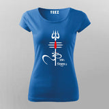 Om Namah Shivaya Mahadev T-Shirt For Women- Spiritual Elegance