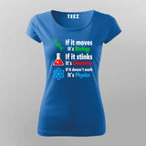 Biology Chemistry Physics T-Shirt For Women - Science Lover Tee